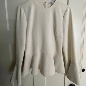 Elizabeth and James White Peplum Top